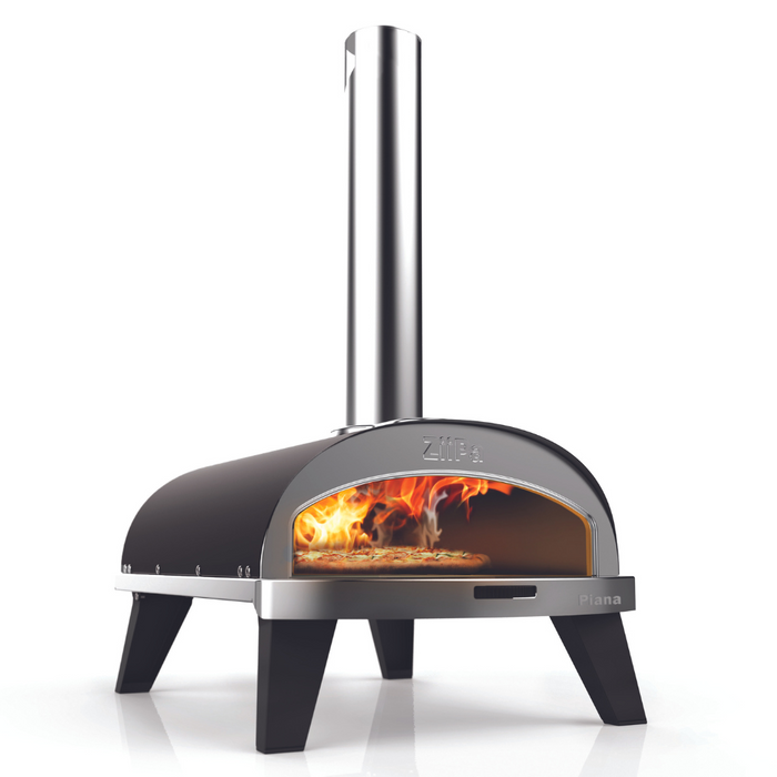 ZiiPa Piana Wood Pellet Pizza Oven with Rotating Stone – Charcoal/Charbon