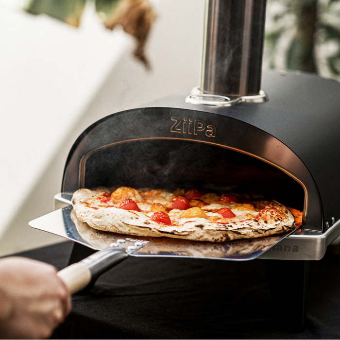 ZiiPa Piana Wood Pellet Pizza Oven with Rotating Stone – Charcoal/Charbon