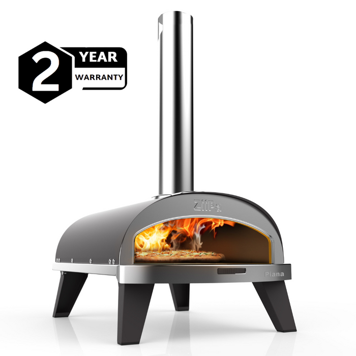 ZiiPa Piana Wood Pellet Pizza Oven with Rotating Stone – Slate/Ardoise