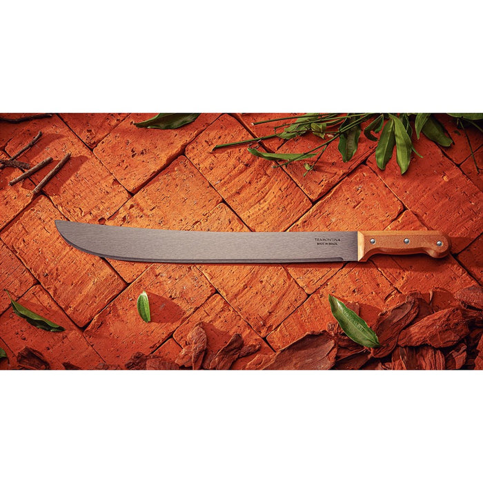 TRAMONTINA Machete with Carbon Steel Blade and Wood Handle - 580mm / 18"