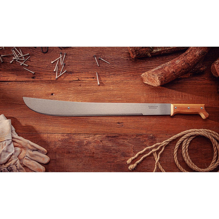 TRAMONTINA Machete with Carbon Steel Blade and Wood Handle - 660mm / 26"