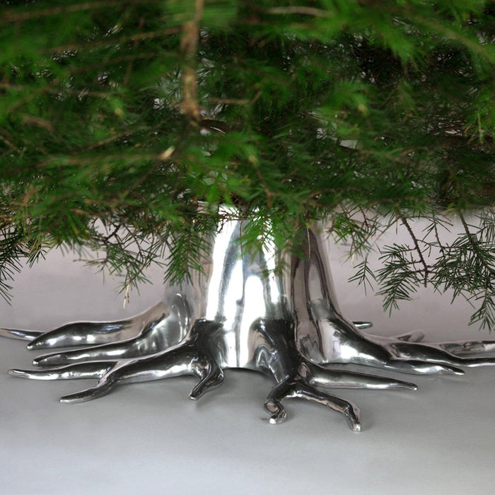 GARDEN GLORY Christmas Tree Stand " The Root" - Silver