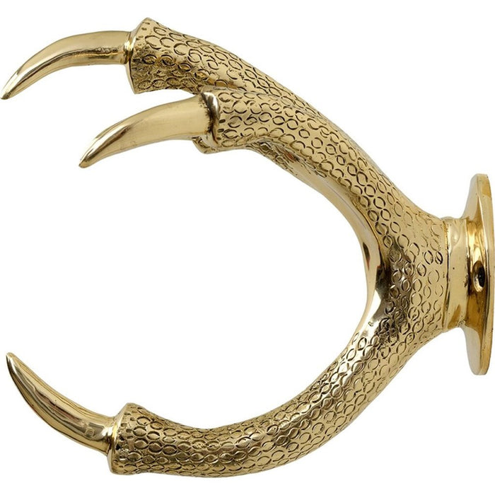 GARDEN GLORY Claw Wall Mount Hose Holder - Gold - Brass