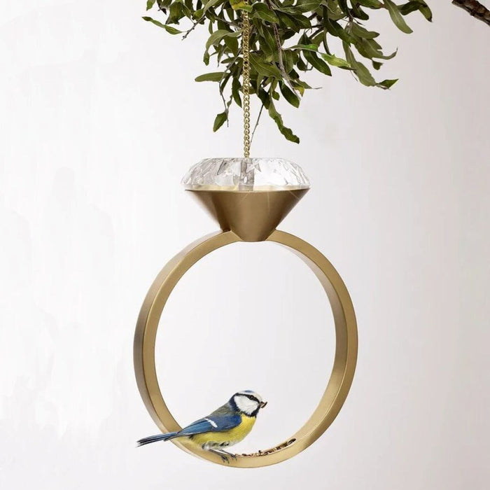 GARDEN GLORY Diamond Ring Bird Feeder