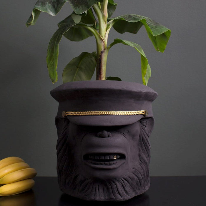 GARDEN GLORY Monkey Pot Large - Black