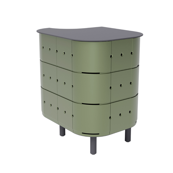ALUVY JEAN Basalt Outdoor Storage Cabinet - Left - Kaki