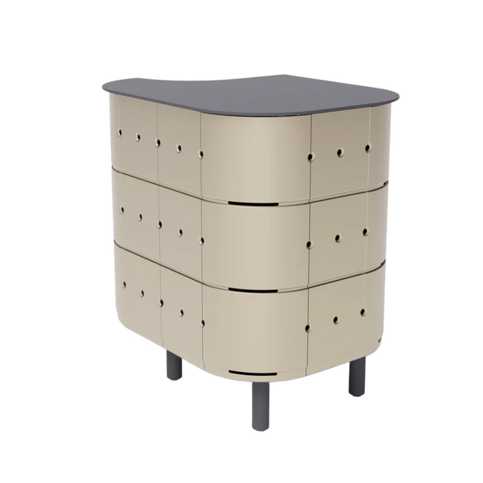 ALUVY JEAN Basalt Outdoor Storage Cabinet - Right - Champagne