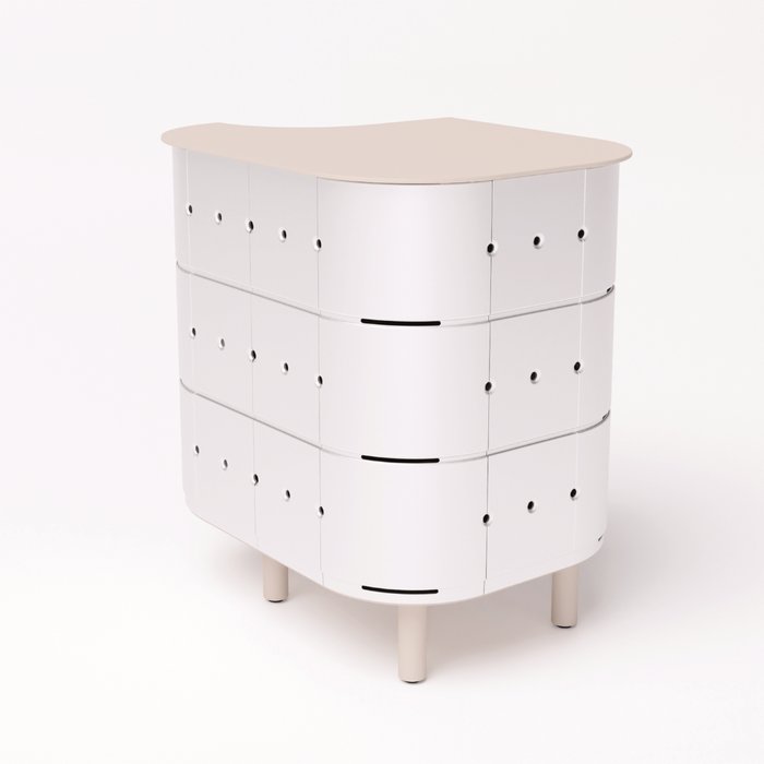 ALUVY JEAN Original Outdoor Storage Cabinet - Left - Blanc