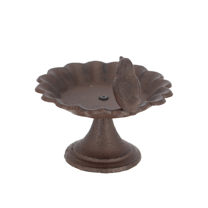 ESSCHERT DESIGN Cast Iron Bird Bath On Stand