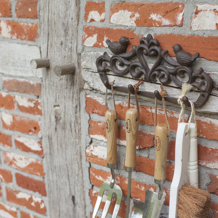 ESSCHERT DESIGN Cast Iron Bird & Heart Wall Hook