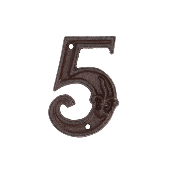 ESSCHERT DESIGN Cast Iron House Number - '5'