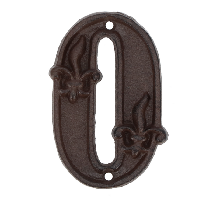 ESSCHERT DESIGN Cast Iron House Number - '0'