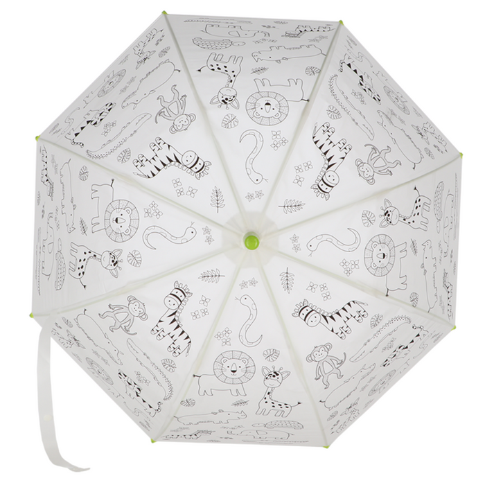 ESSCHERT DESIGN Paint It Yourself Children's Umbrella - Jungle