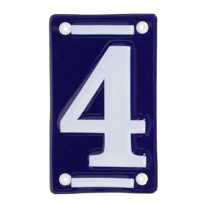 ESSCHERT DESIGN Enamel House Number - '4'