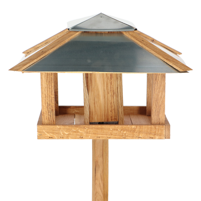 ESSCHERT DESIGN Freestanding Black & Oak Bird Feeder - Square