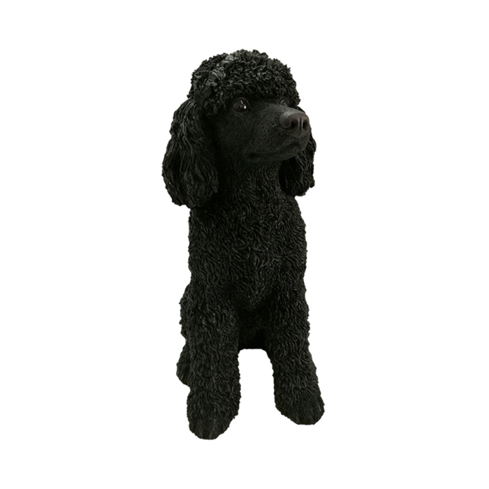 ESSCHERT DESIGN Sitting Poodle Statue - Black