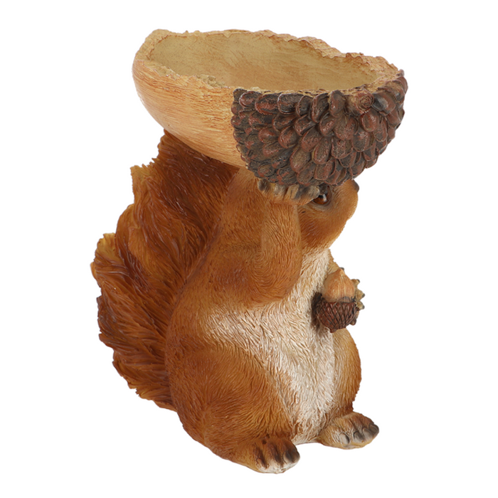 ESSCHERT DESIGN Squirrel W/ Acorn Bowl Statue