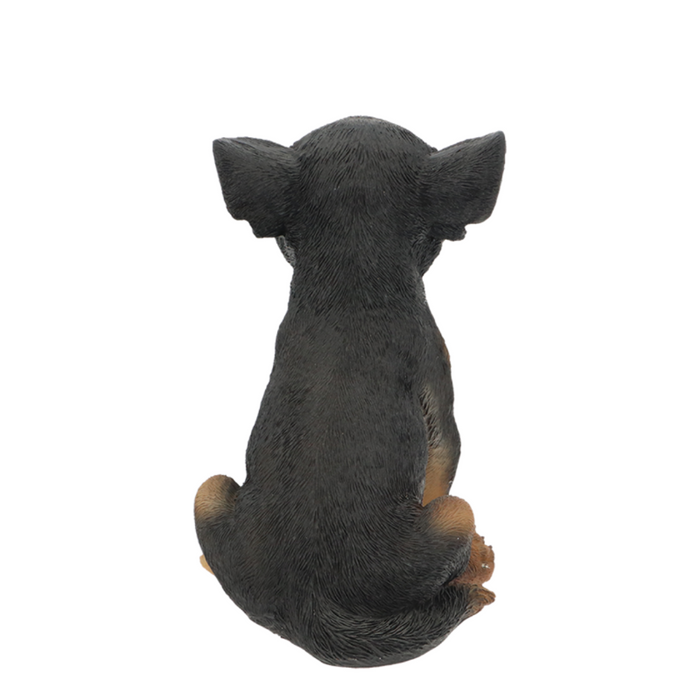 ESSCHERT DESIGN Sitting Chihuahua Statue - Black