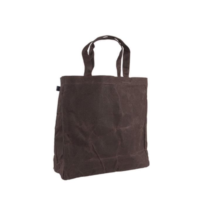 ESSCHERT DESIGN Waxed Canvas Shopping Bag - Dark Brown