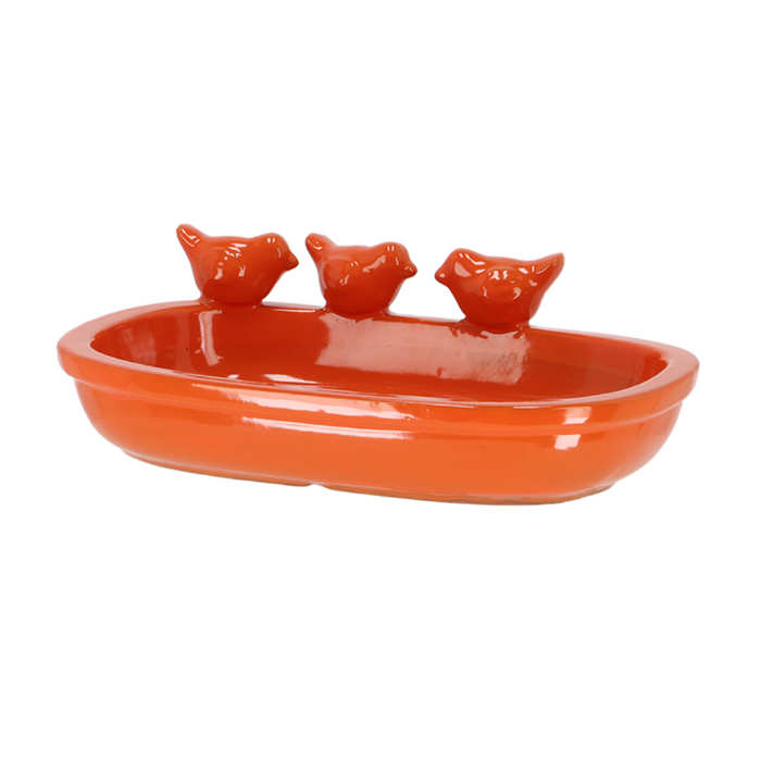 ESSCHERT DESIGN 'Nature Shades' Bird Bath - Orange