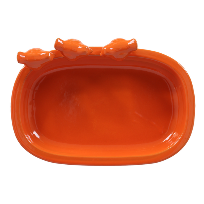 ESSCHERT DESIGN 'Nature Shades' Bird Bath - Orange