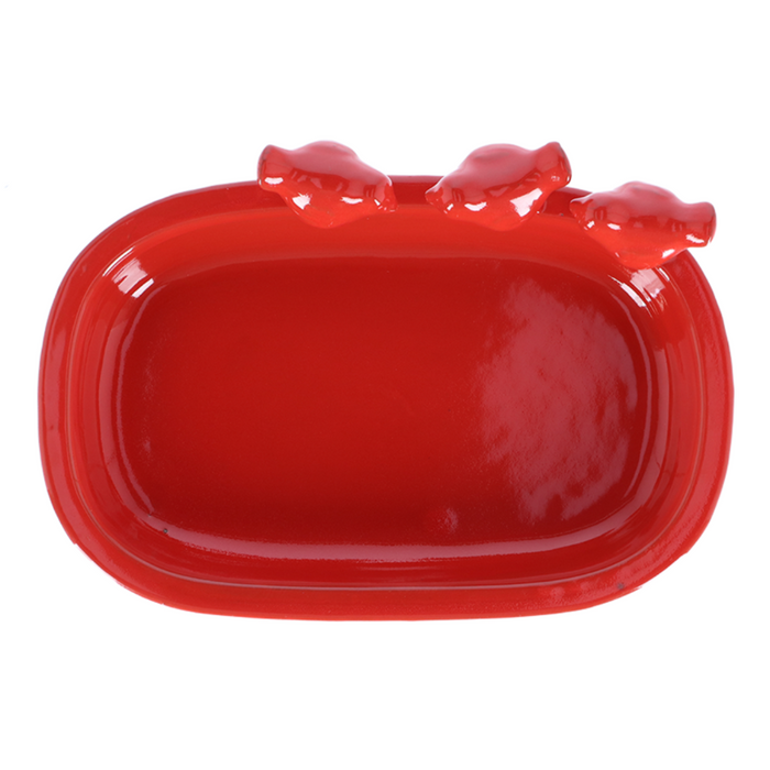 ESSCHERT DESIGN 'Nature Shades' Bird Bath - Red