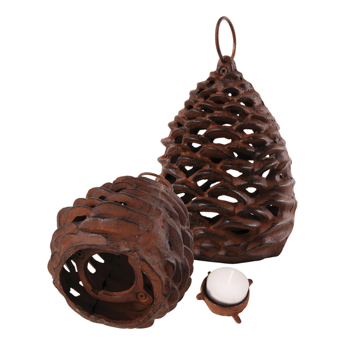 ESSCHERT DESIGN Cast Iron Pinecone Lantern - Small