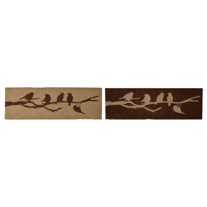 ESSCHERT DESIGN Door Mat Birds On Branch - Set of 2