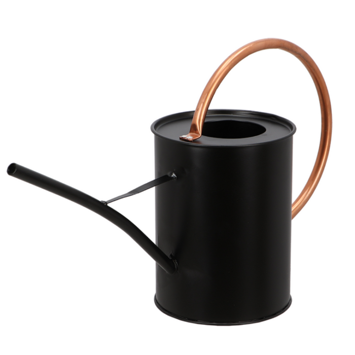 ESSCHERT DESIGN Indoor Watering Can Black w/ Copper Handle - 1.6L