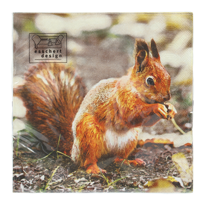 ESSCHERT DESIGN Paper Napkins 20pk - Robin/Squirrel