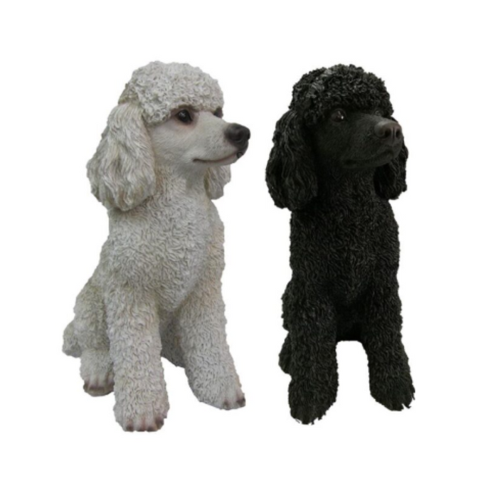ESSCHERT DESIGN Sitting Poodle Statue - Set of 2
