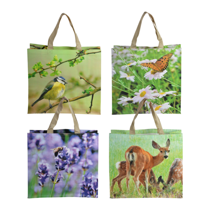 ESSCHERT DESIGN 'Nature Print' Shopping Bag - Set of 4