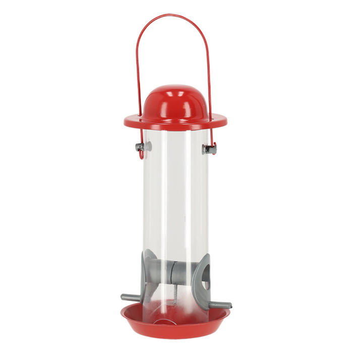 ESSCHERT DESIGN 'Nature Shades' Silo Bird Feeder - Red