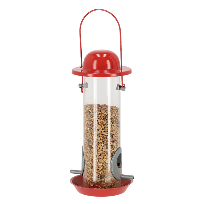 ESSCHERT DESIGN 'Nature Shades' Silo Bird Feeder - Red