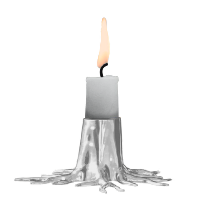 GARDEN GLORY Candle Holder “Mini Root” – Silver