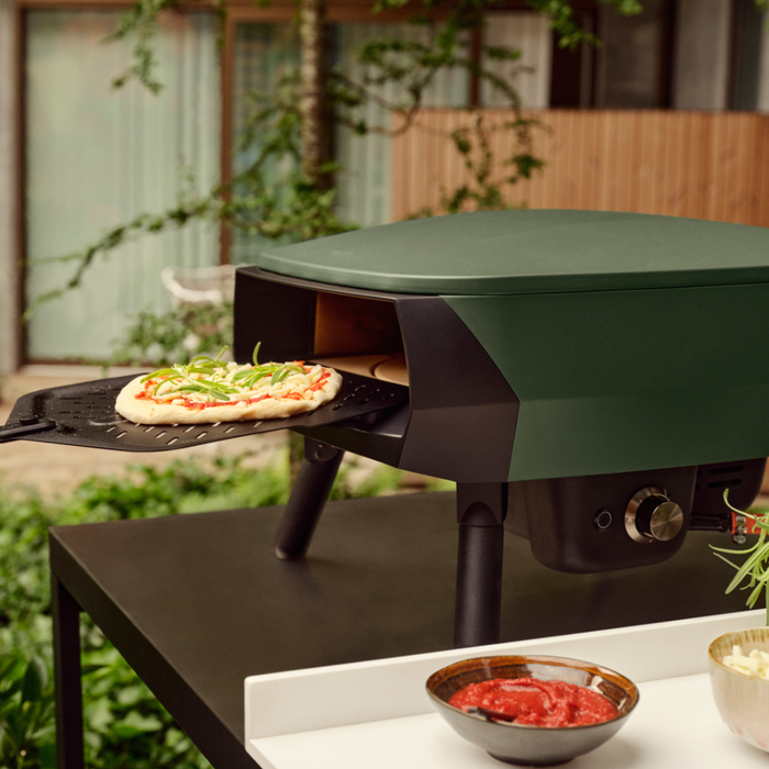 WITT Piccolo Rotante Gas Powered Pizza Oven w/ Rotating Stone 13" - Green