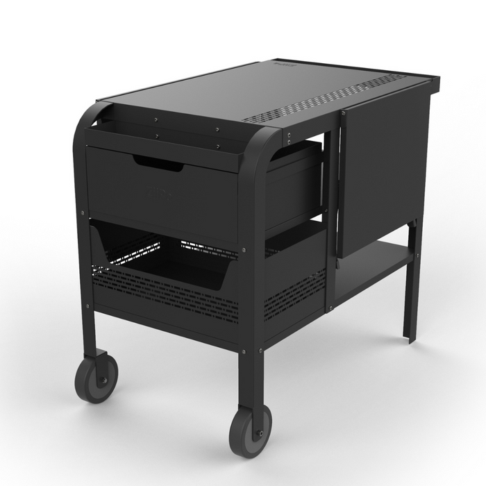 ZiiPa Fredda Deluxe Garden Trolley with Side Tables - Charcoal