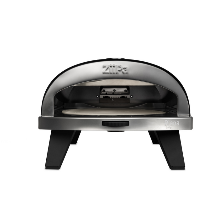 ZiiPa Piana Gas Fired Pizza Oven with Rotating Stone – Charcoal/Charbon