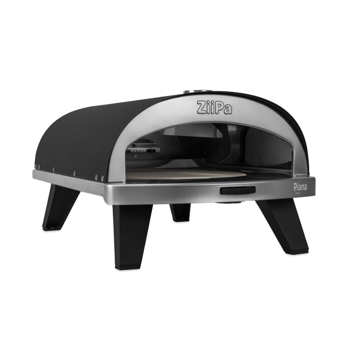 ZiiPa Piana Gas Fired Pizza Oven with Rotating Stone – Charcoal/Charbon