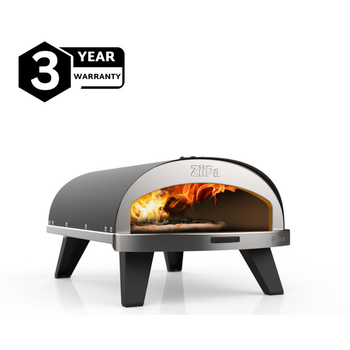 ZiiPa Piana Gas Fired Pizza Oven with Rotating Stone – Charcoal/Charbon