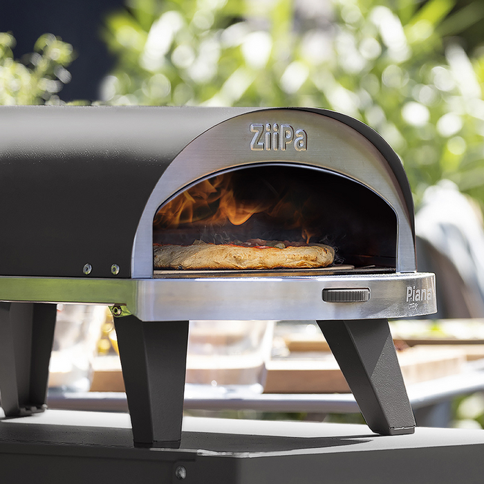 ZiiPa Piana Gas Fired Pizza Oven with Rotating Stone – Slate/Ardoise