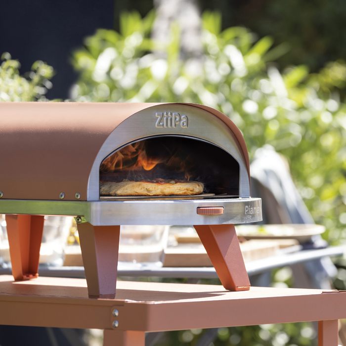 ZiiPa Piana Gas Fired Pizza Oven with Rotating Stone – Terracotta