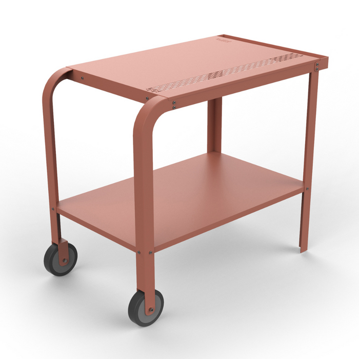 ZiiPa Vallone Garden Trolley with Shelf – Terracotta