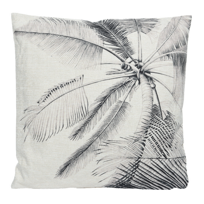 KAEMINGK Black & White Cushion - Palm