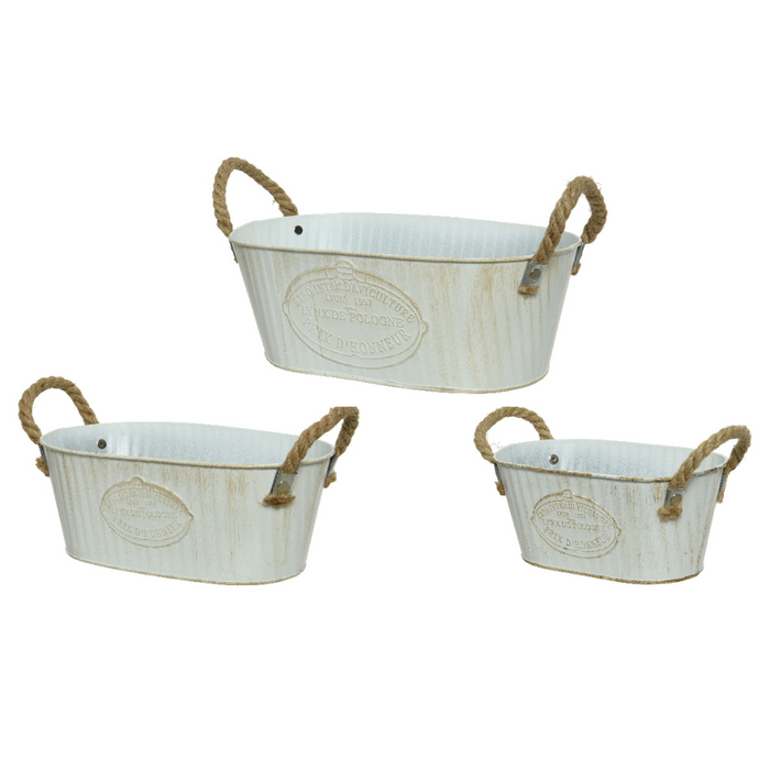 KAEMINGK Iron Bucket Oval - Set of 3