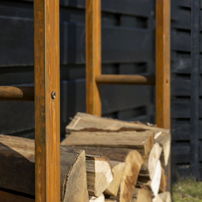 ESSCHERT DESIGN Rusted Log Rack - Large