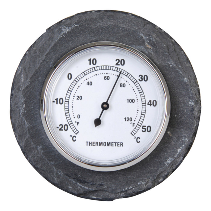 ESSCHERT DESIGN Round Slate Thermometer