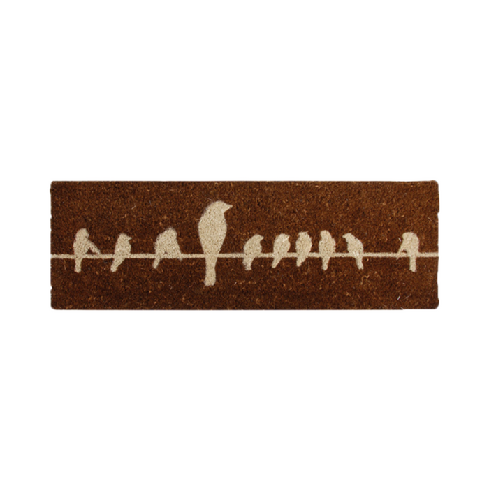 ESSCHERT DESIGN Door Mat Birds On Wire - Dark Brown