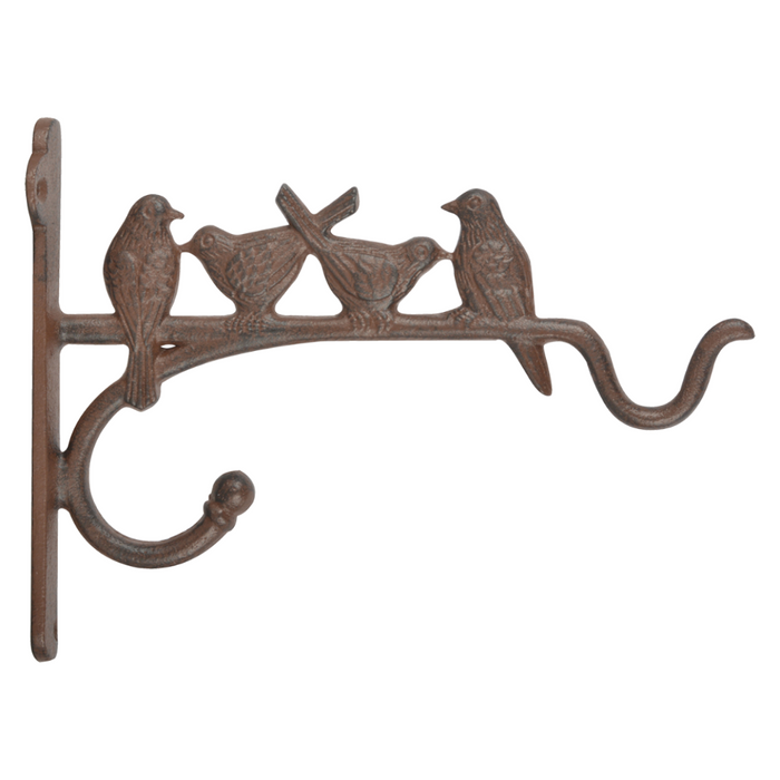 ESSCHERT DESIGN Cast Iron Hanging Basket Hook - Birds