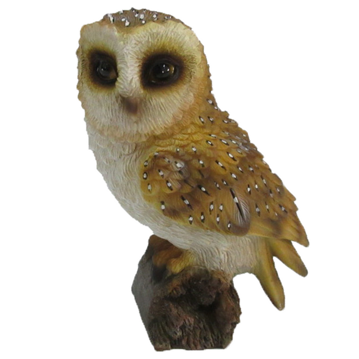 ESSCHERT DESIGN Owl Statue On Pole - Speckled